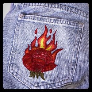 Jeans with embroidery size 4